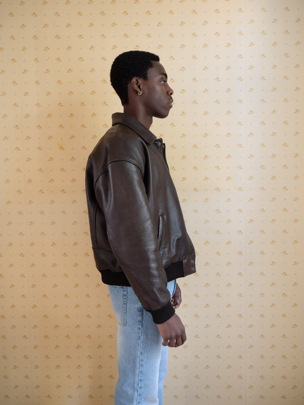 Leather Bomber Jacket